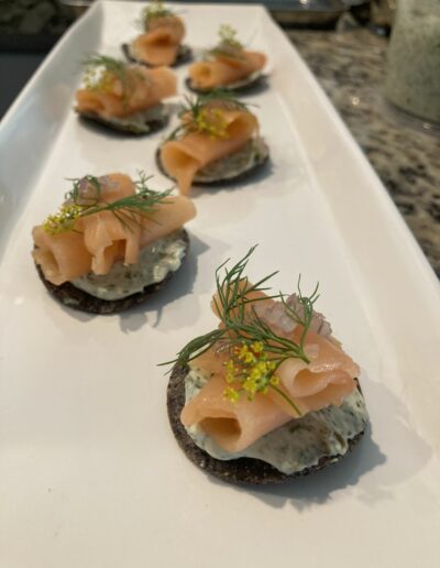 Smoked salmon and dill