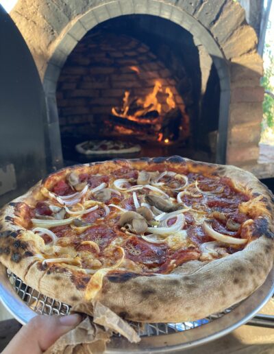 Wood fired pizza